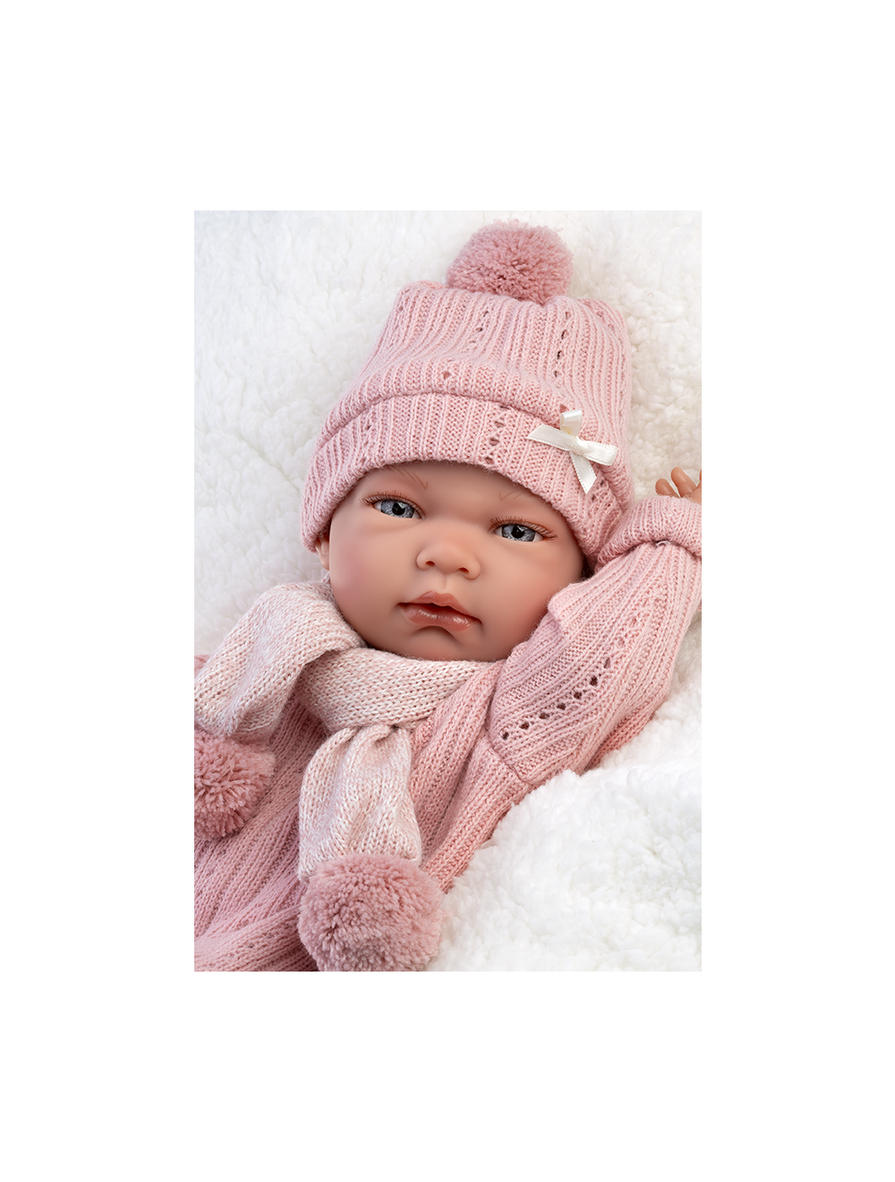 Llorens 73824 Lalka Nica z podusią, smoczkiem i butelką