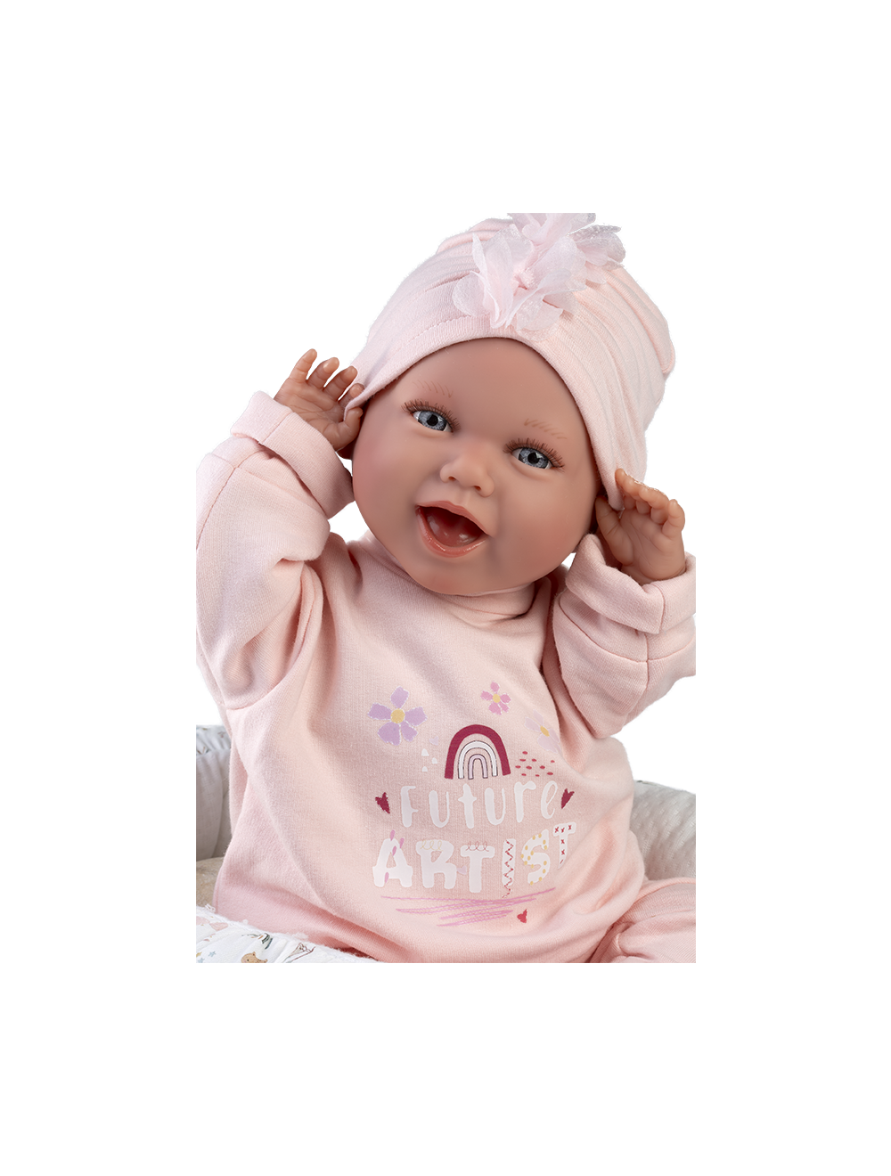 Llorens 74122 Lalka bobas śmiejąca się Mimi 42 cm z kokonem