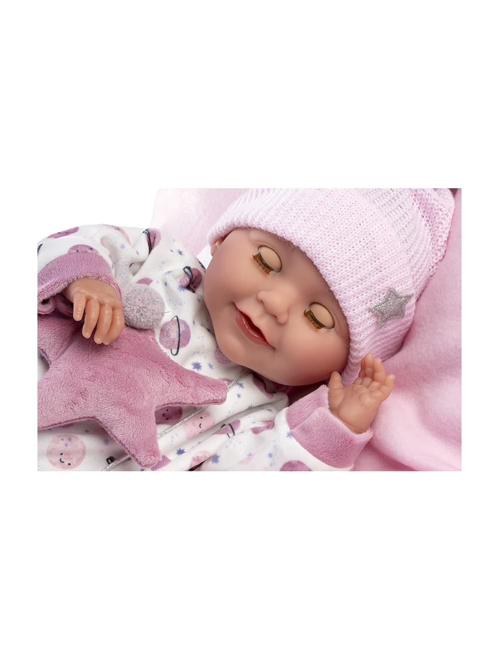 Llorens 74132 Lalka bobas płacząca Heidi 42 cm z podusią