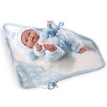 LLORENS bobas Bebito z niebieskim kocykiem 26 cm