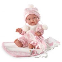 LLORENS Bobas Bebita z różowym kocykiem  26 cm