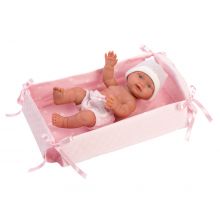 Llorens 26300 Lalka bobas 26 cm z łóżeczkiem FB