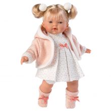 Llorens 33296 Lalka płacząca Roberta 33 cm różowa blondynka 