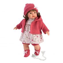 Llorens 33330 Lalka płacząca Aysel 33 cm różowa brunetka