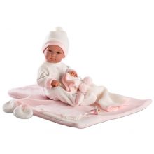 LLORENS Lalka Bimba w różowej piżamie, do przewijania  35 cm