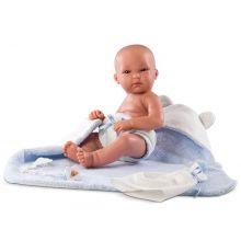 LLORENS Lalka Pipo w niebieskim szlafroku 35 cm