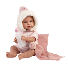 Llorens Lalka 63802 38 cm Olivia płacząca z kocykiem i podusią