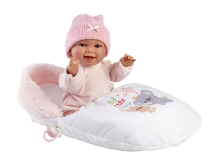 Llorens Lalka 63806 38 cm śmiejąca się Chloe w śpiworku