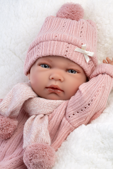 Llorens 73824 Lalka Nica z podusią, smoczkiem i butelką