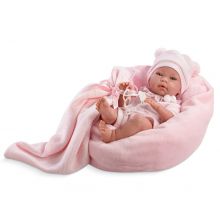 LLORENS Lalka Nica na poduszce i z kocem 38 cm