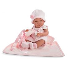 LLORENS Lalka Nica w różowej sukience 38 cm
