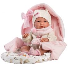 Llorens 73884 Lalka winylowa Bobas 40 cm Nica w śpiworze