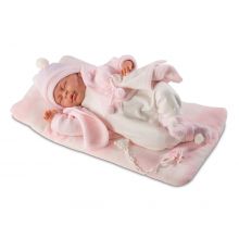 LLORENS Lalka Mimi w różowych śpioszkach 40 cm