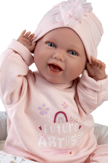 Llorens 74122 Lalka bobas śmiejąca się Mimi 42 cm z kokonem