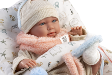 Llorens 74128 Lalka bobas płacząca Mimi 42 cm z poduszką