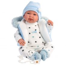 Llorens 84439 Lalka bobas płacząca 44 cm Tino 