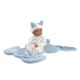 Llorens 63597 Lalka winylowa bobas 35 cm Bimbo z niebieską podusią