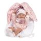 Llorens 73802 Lalka winylowa Bobas 40 cm Nica w nosidełku Magic Nature